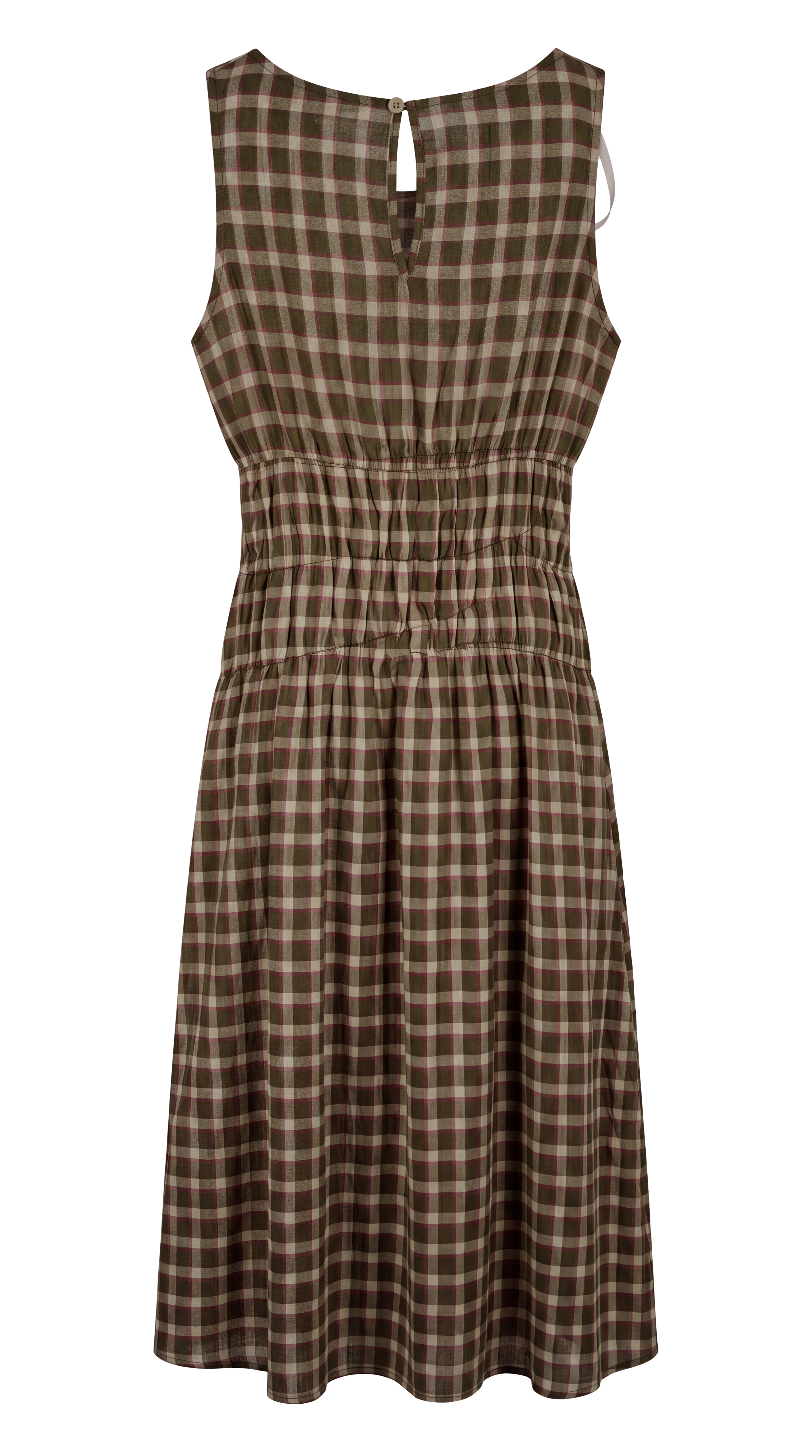 Checked chiffon dress