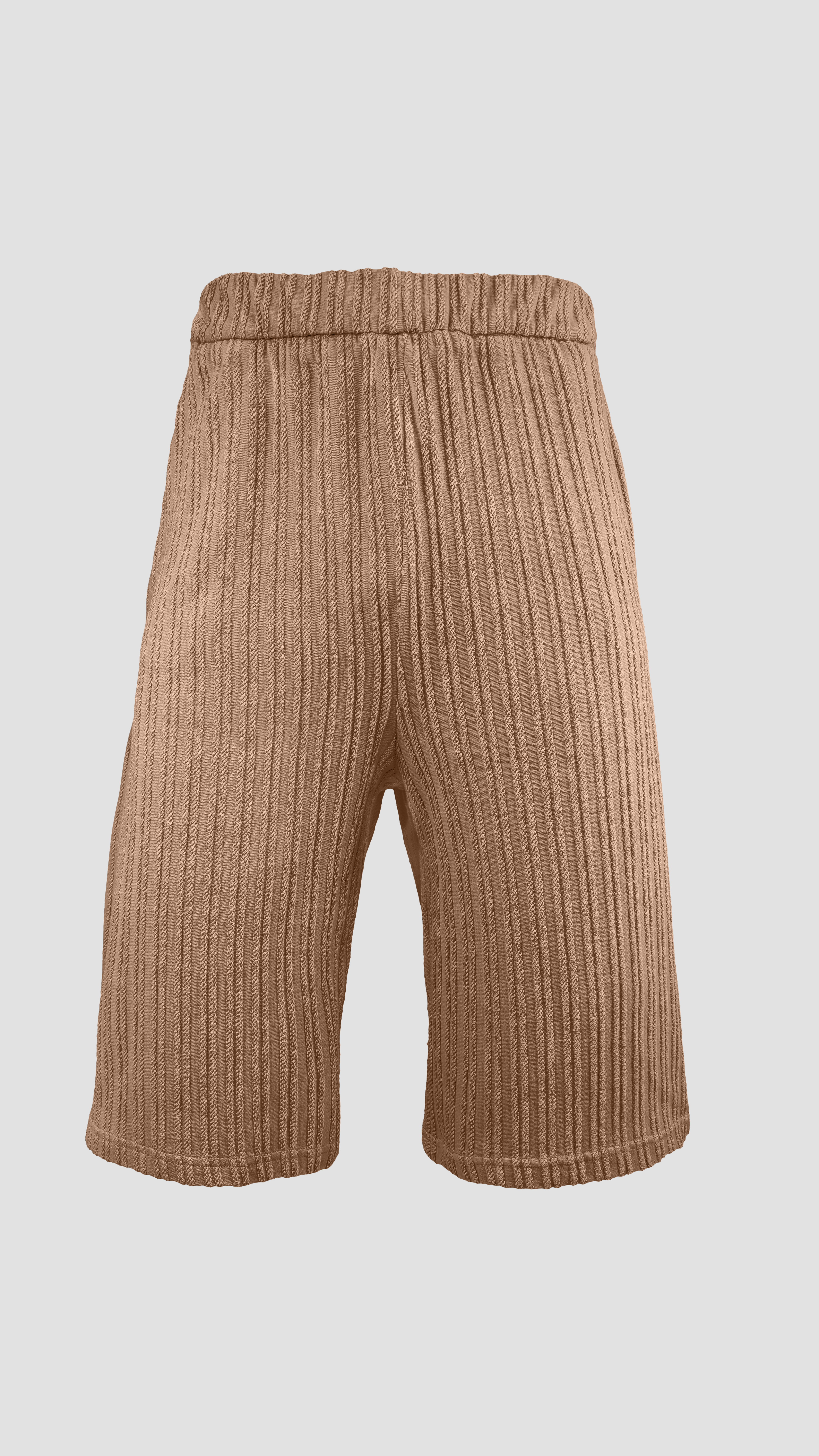 Men's striped fabric shirt and shorts set