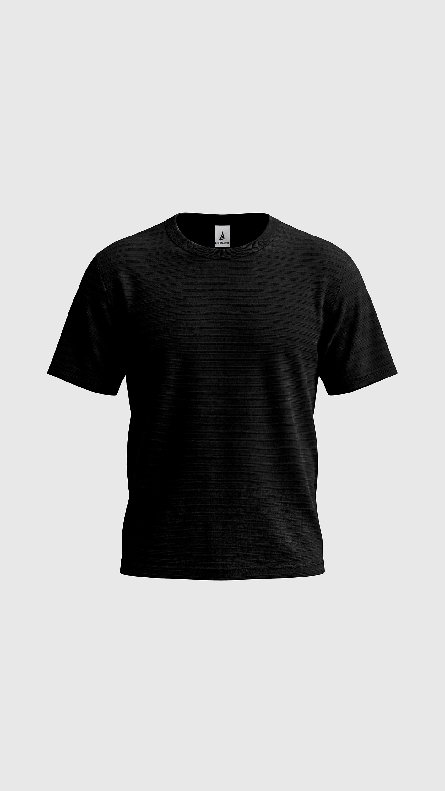 Men's striped Jacquard knit sweater — Black