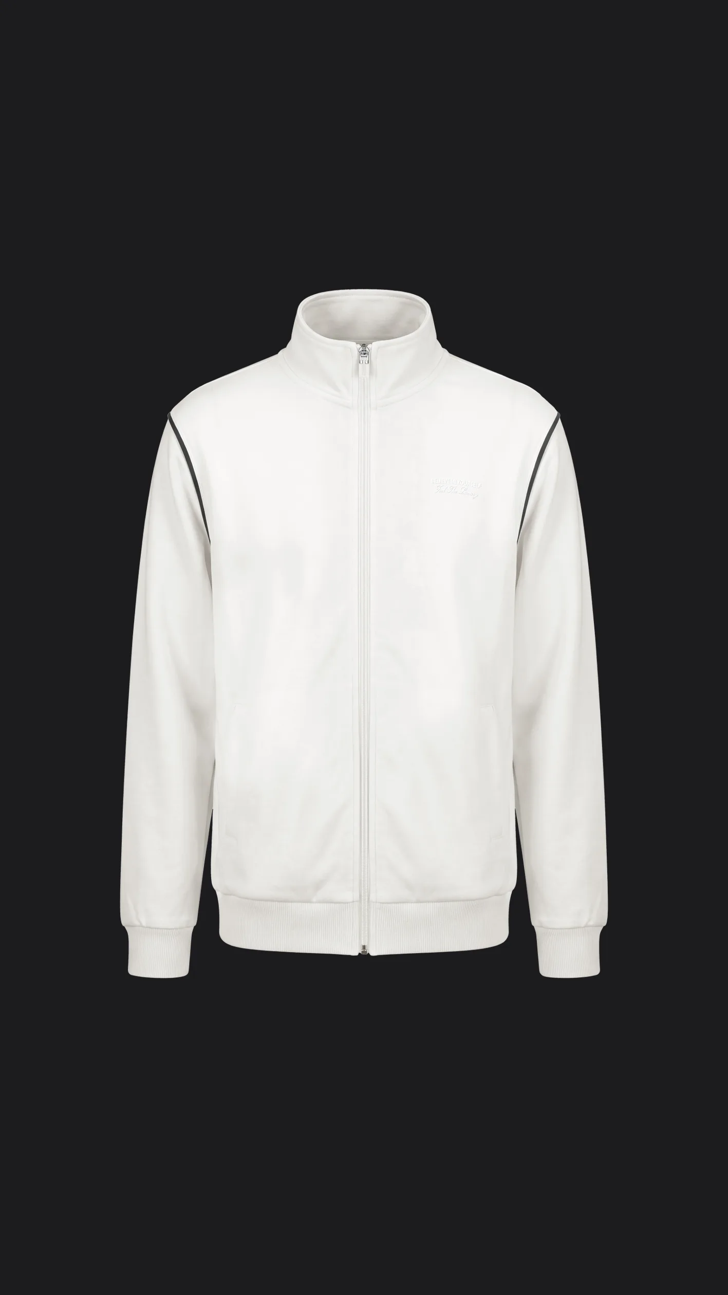 Polyester Toflis trouser and jacket set with semi-concealed side pockets. — اوف وايت
