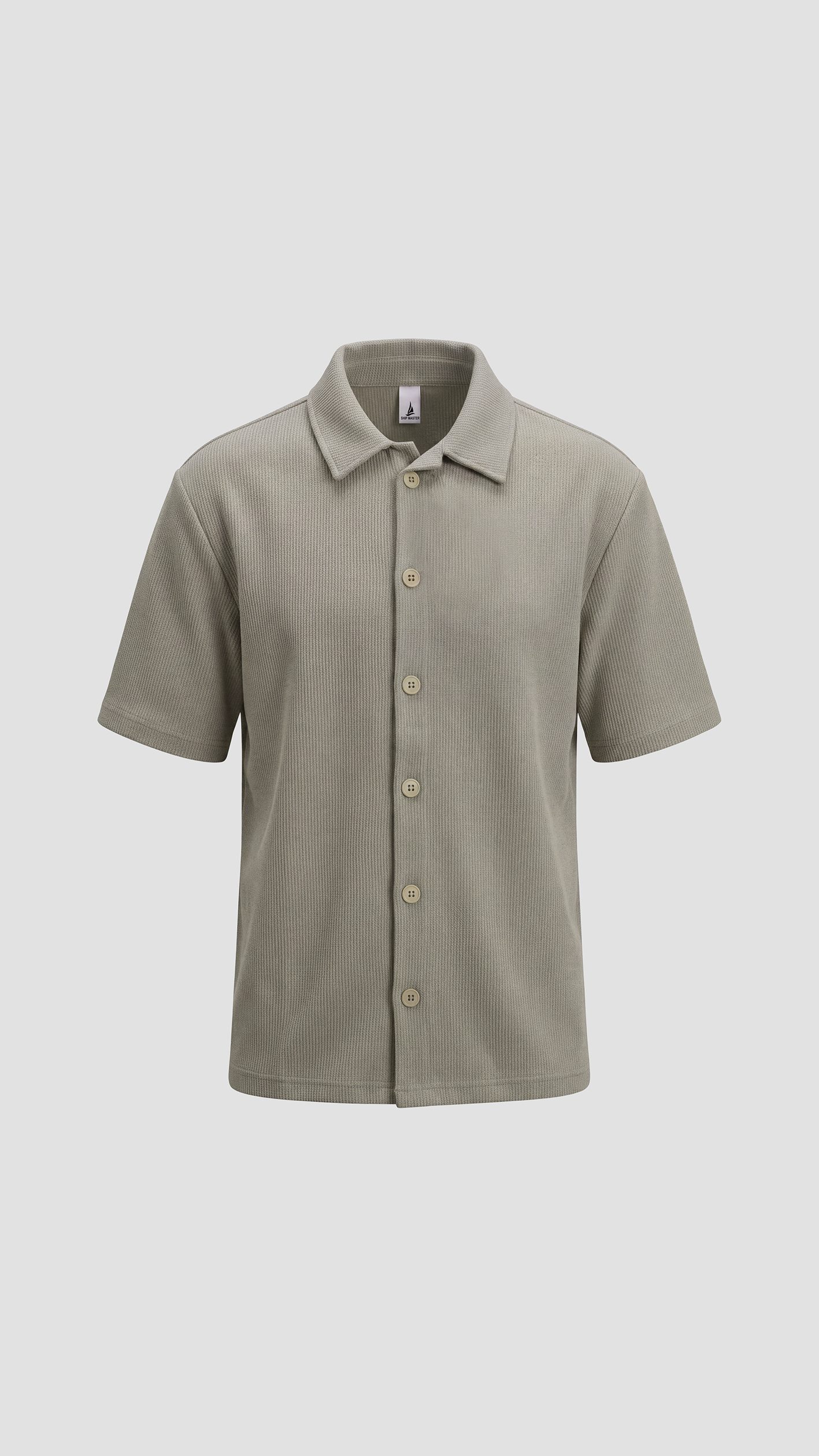 Men's solid-colored sweatshirt and trousers set in Mufannan fabric. — Stone