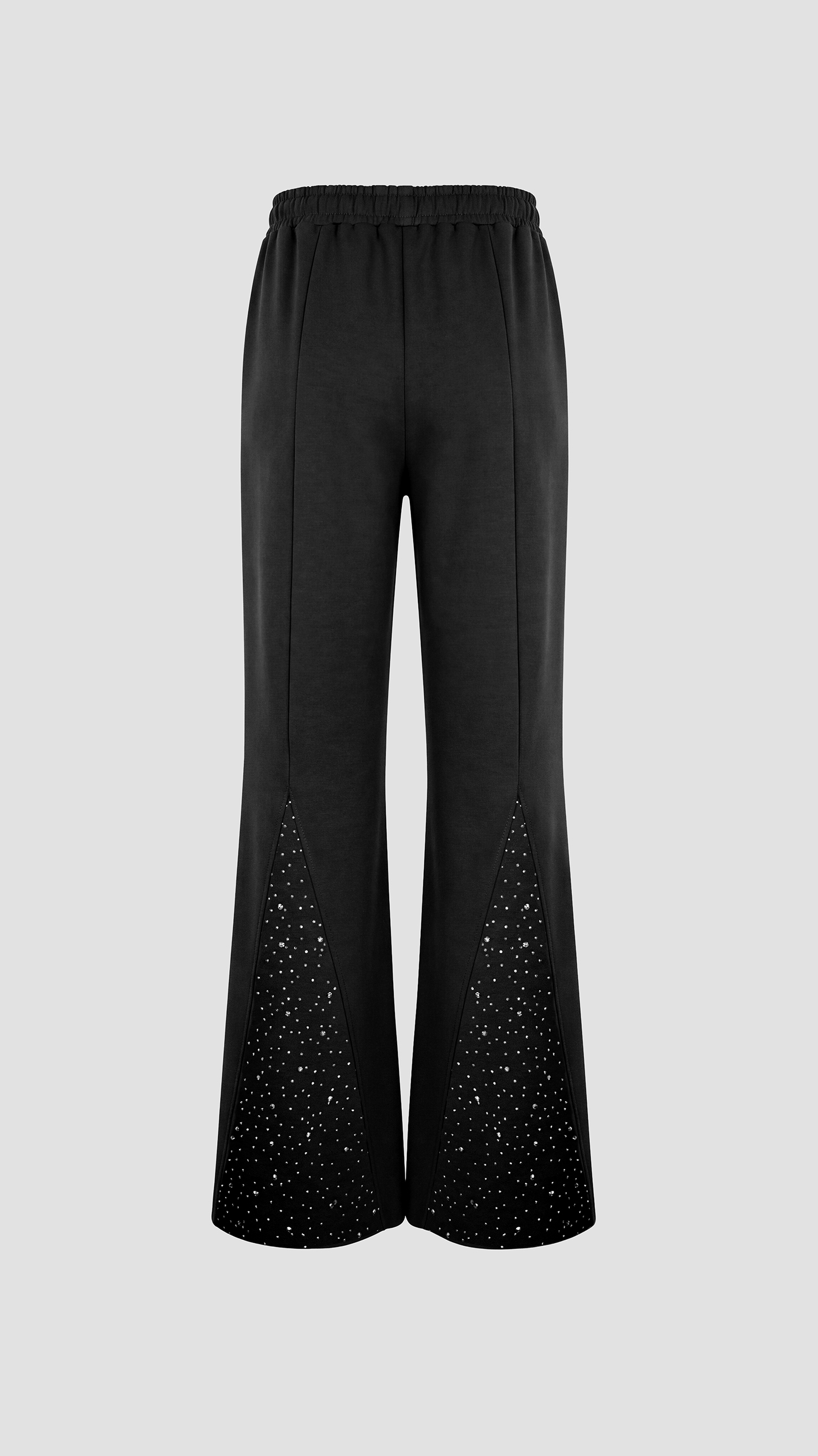 Women's interlock pajama with rhinestone embellishment.