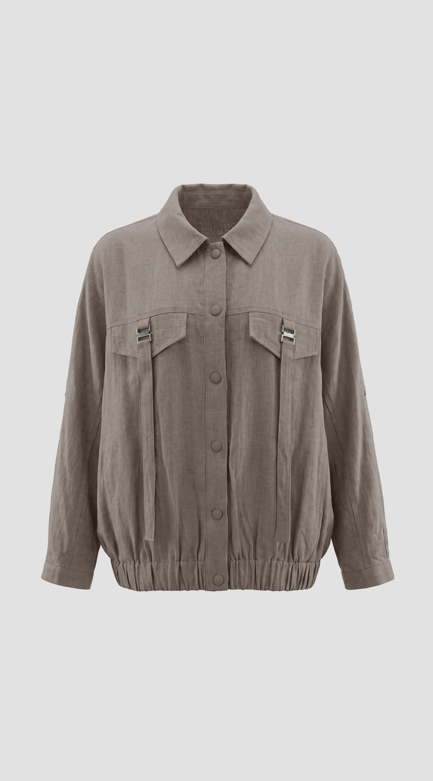 Striped linen shirt and trousers set