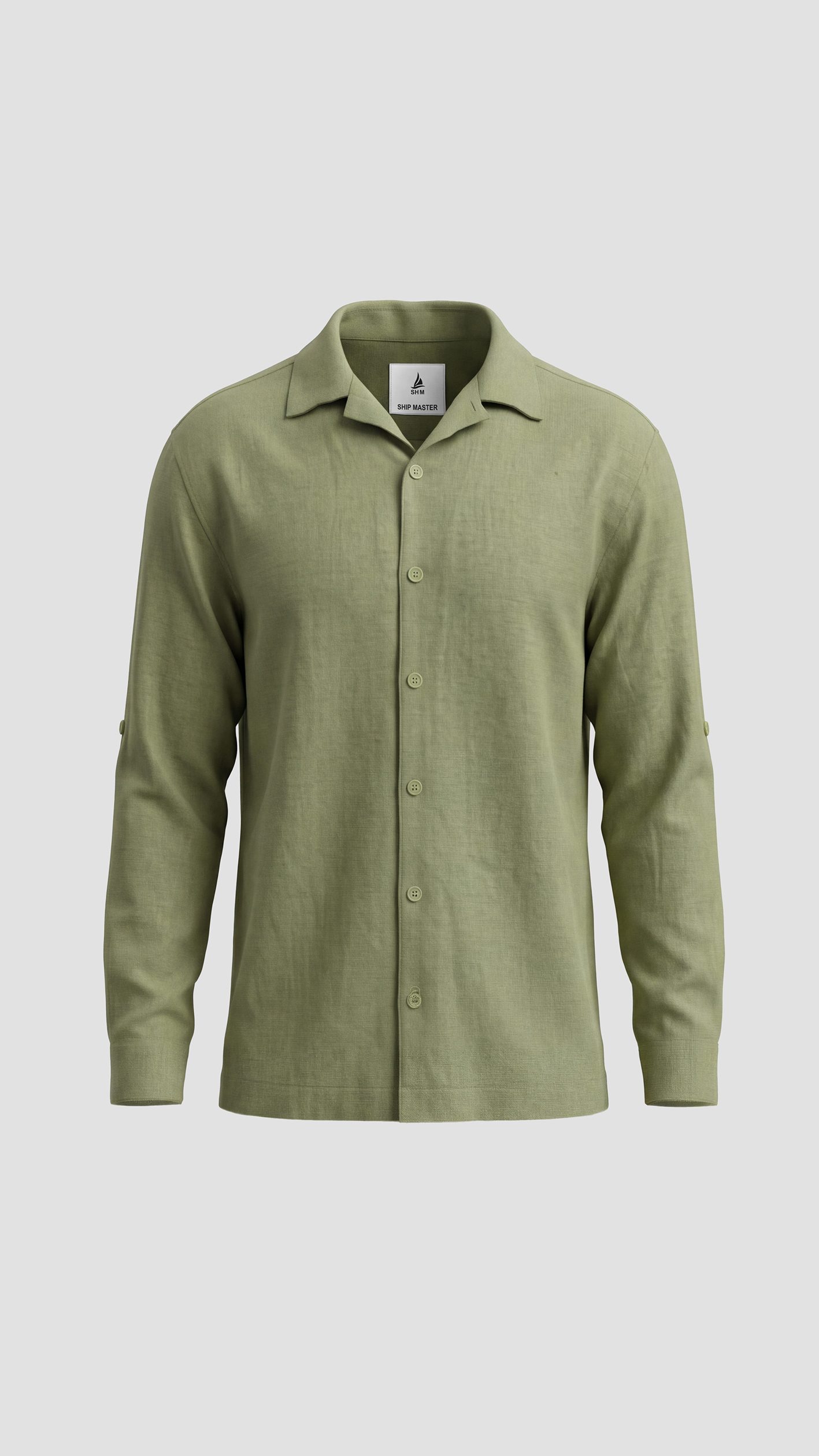Men's shirt and trousers in thick linen fabric.