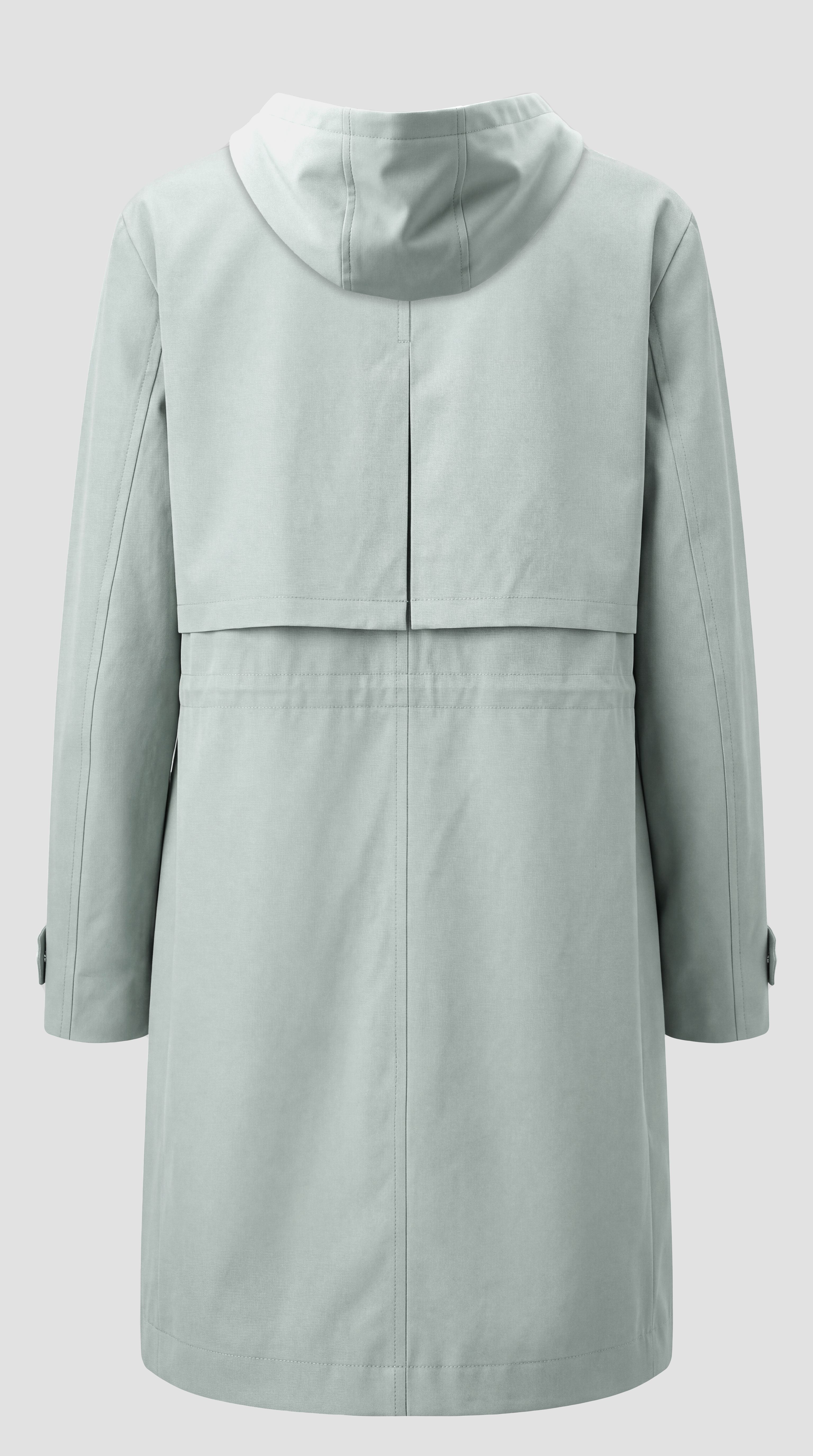 Women's autumn jacket in Cherry Linen fabric – A-line cut.
