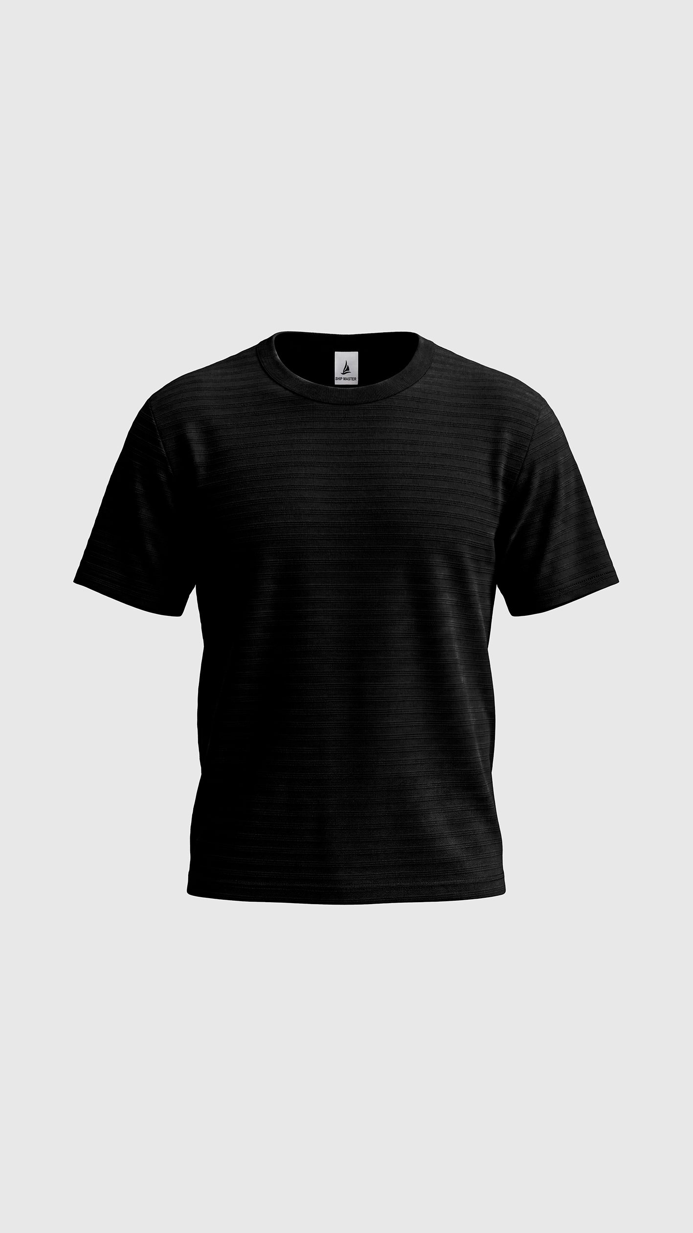 Men's striped Jacquard knit sweater — Black