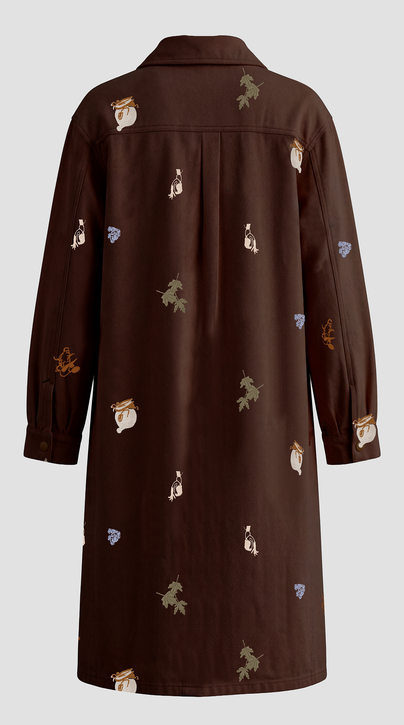 embroidered women's autumn gabardine jacket.