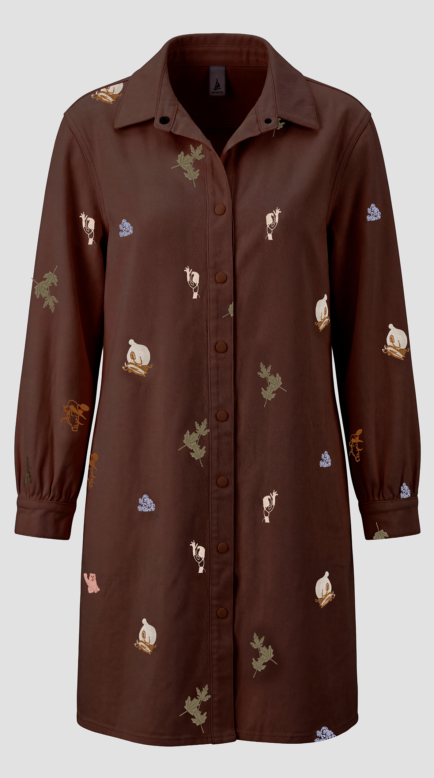 embroidered women's autumn gabardine jacket.