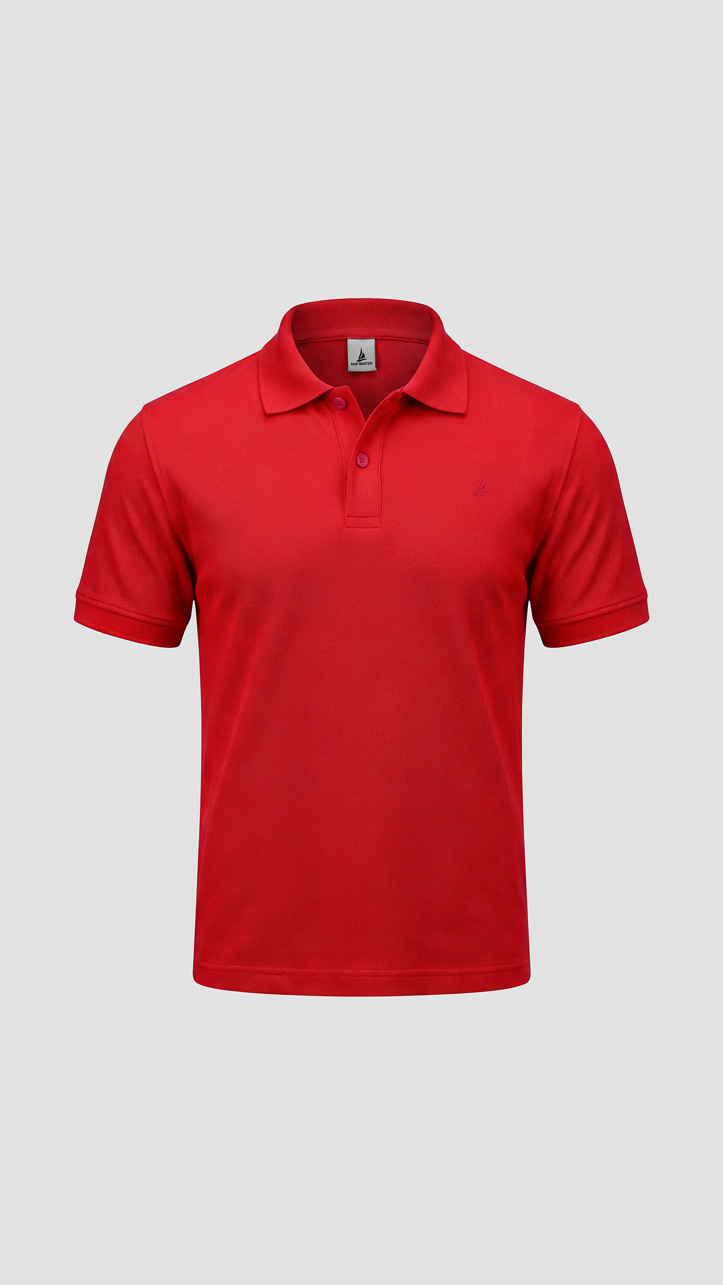 Men's Lacoste polo-collar sweater with embroidered logo — Red