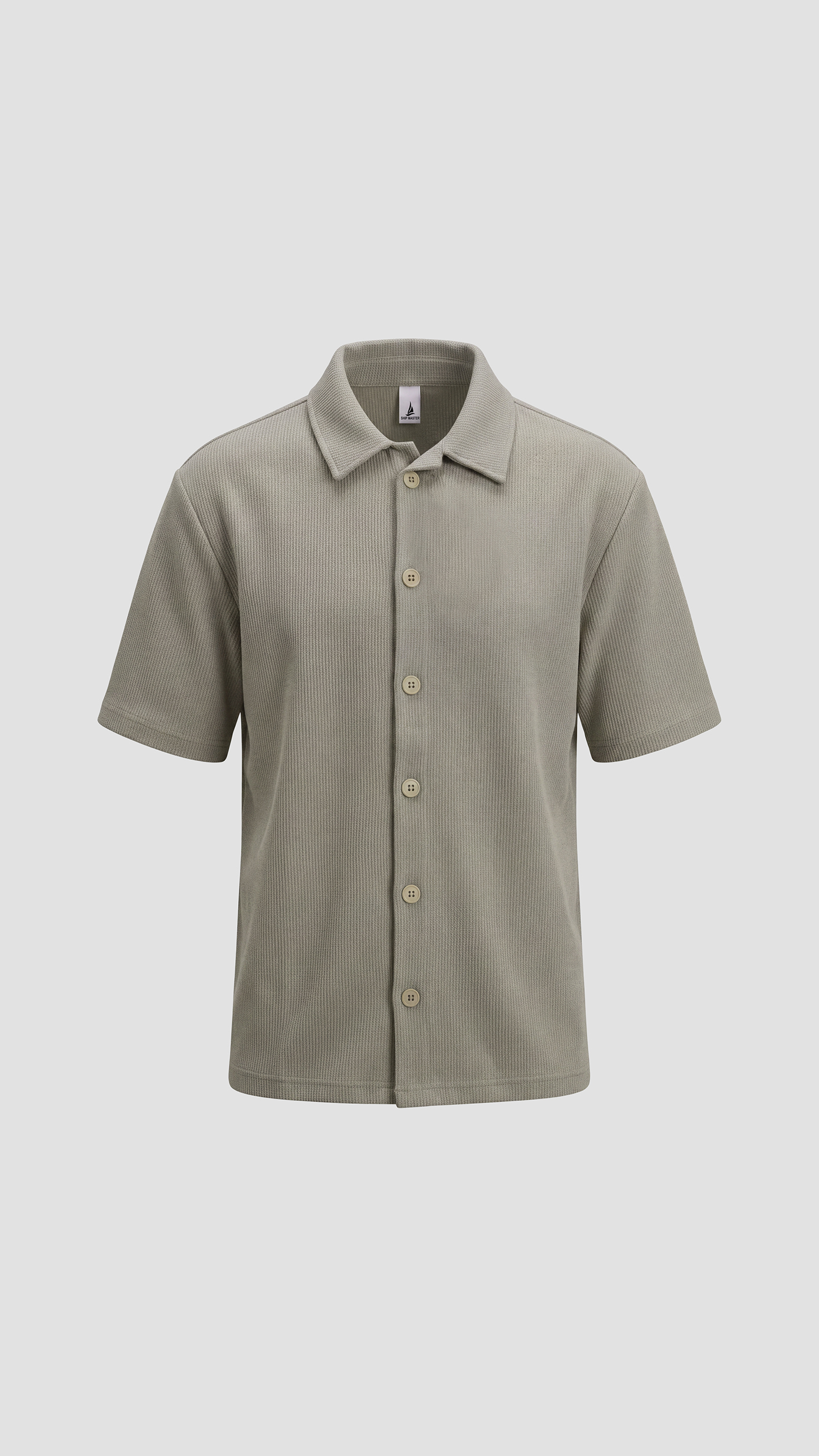 Men's solid-colored sweatshirt and trousers set in Mufannan fabric. — Stone