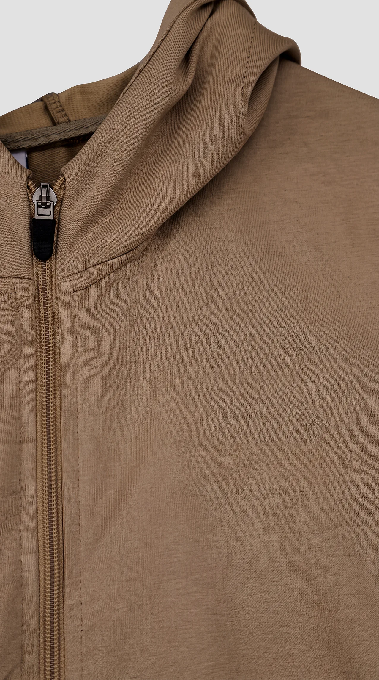 Men's polyester Toflis hoodie with a front zipper and hand-drawn print.